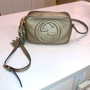 Gucci Soho Disco Metallic Leather Cross Body Bag
8"L x 3"W x 6"H